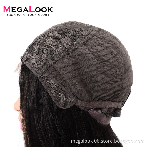 Pre-Plucked Hairline Human Hair Natural Long 2*4 2*6 Deep Parting Human Hair Wigs